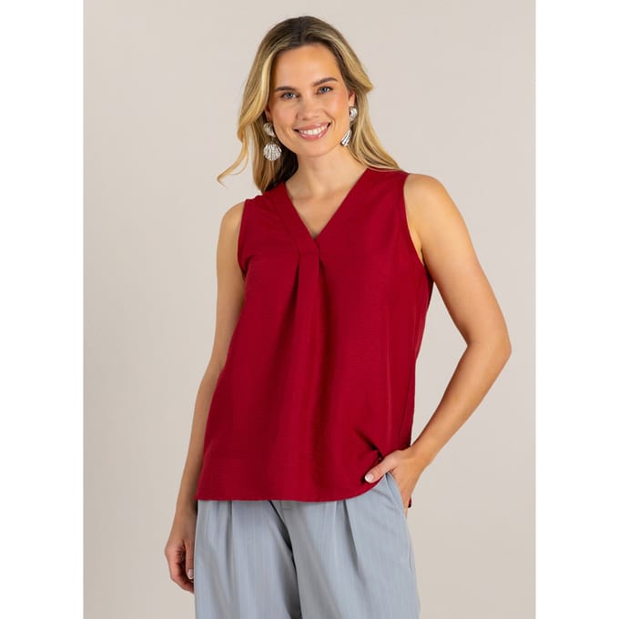 IVY BEAU Geneva Tops - Stone Red - maat 44