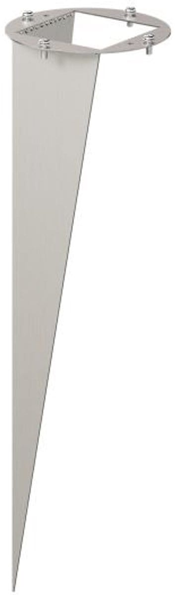 RVS grondspies - 40cm - Met montagemateriaal - Rond