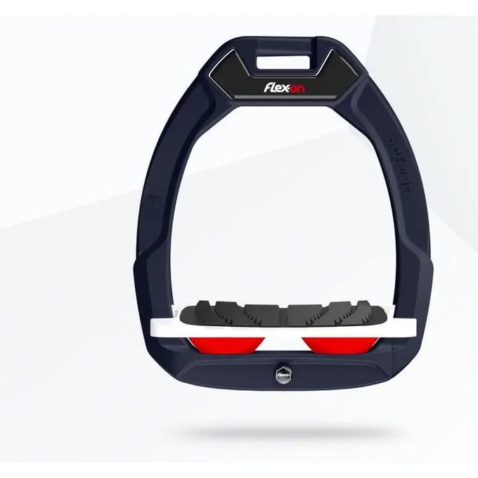 Veiligheid stijgbeugels Rijdraad Ingelend Grip Bruin/Wit/Rot Flex-On Safe-On