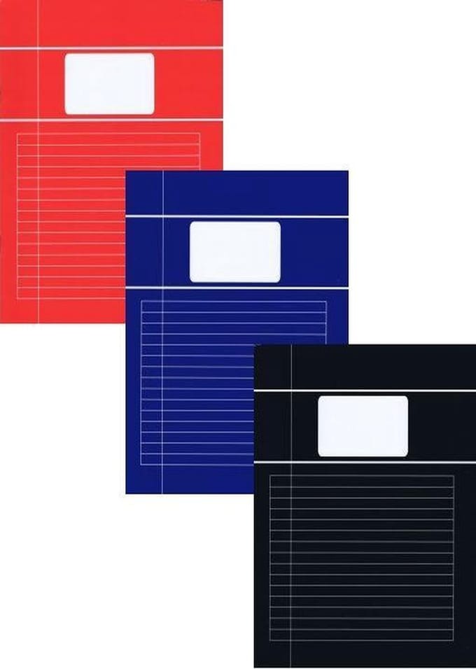 Benza Basic Schriften Lijn A4 - Assorti - 5 stuks