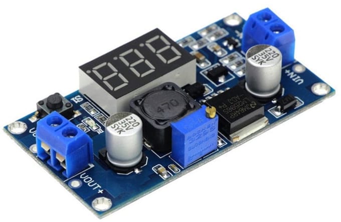 OTRONIC® LM2596S Instelbare Step-Down 4-40V -> 1.25-37V met onboard Voltmeter Display