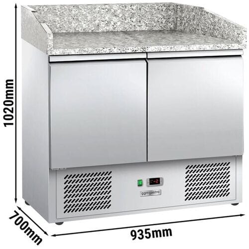 GGM Gastro Pizzakühltisch ECO - 935x700mm - mit 2 Türen Zilver