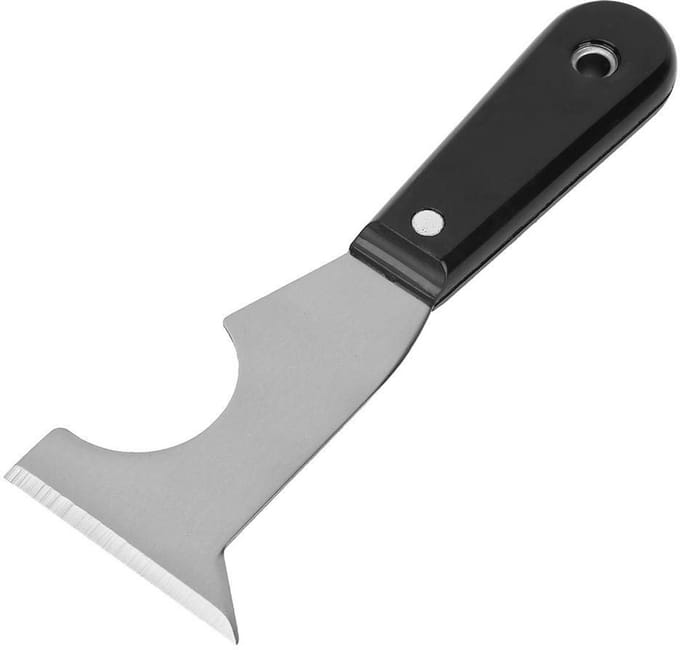 Dailygoods- Spatel - Multifunctioneel - Roestvrij Staal - Schraper - Plamuurmes - Antislip Handgreep - Compact en Lichtgewicht