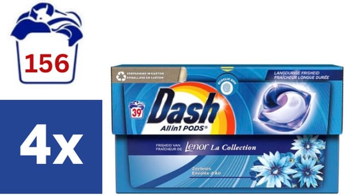 Dash All in 1 Zeebries Pods - 4 x 39 pods
