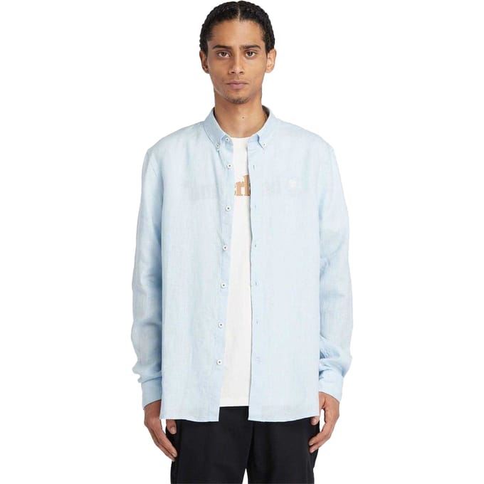 Timberland Heren Linnen Relaxed Fit Overhemd (Skyway)
