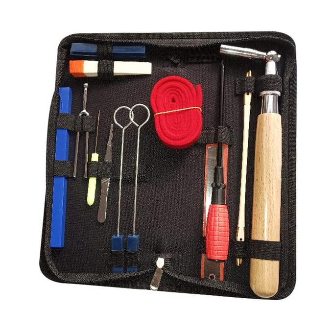 Professionele piano-stemset Tuner-gereedschapsset Piano-stemgereedschap Houten handvat Vaste stemsleutel veelkleurig