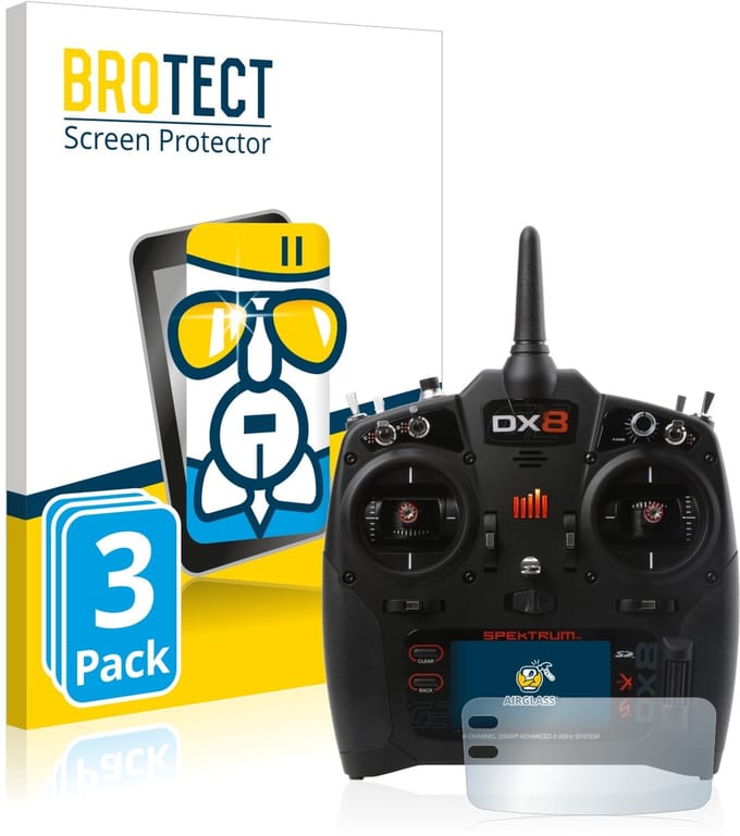 Screenprotector 3 Stuks voor Spektrum DX8 G2 Beschermglas transparant
