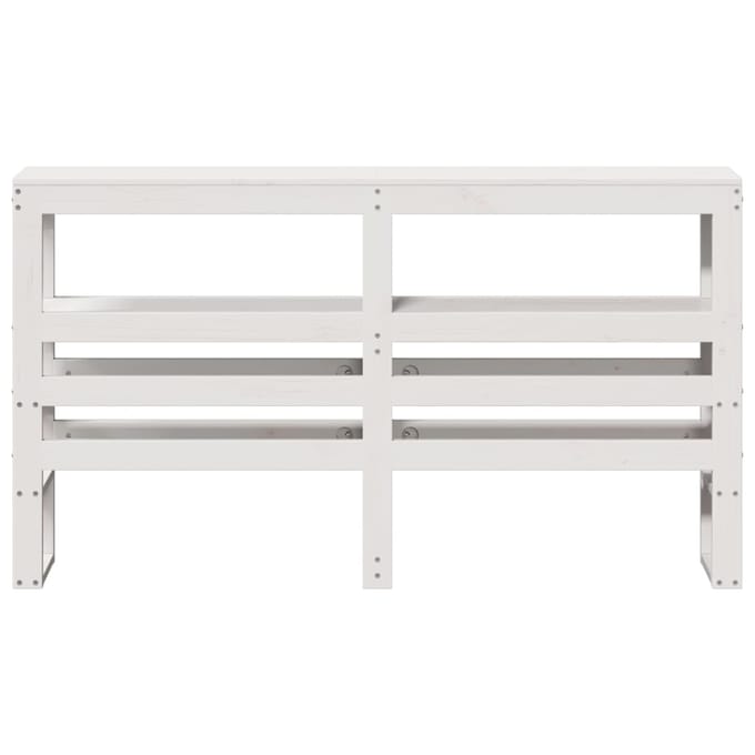 vidaXL Hoofdbord met schappen 150 cm massief grenenhout wit