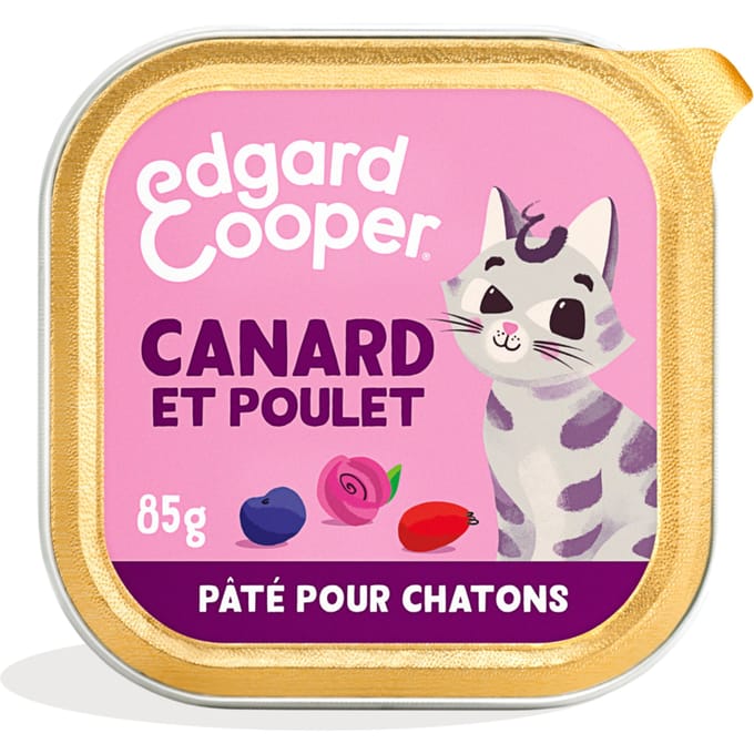 Edgard & Cooper Kitten Graanvrije Paté 85 g - Eend, kip