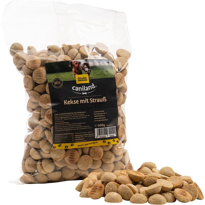 600g koekjes struisvogel Canibit Hondensnacks