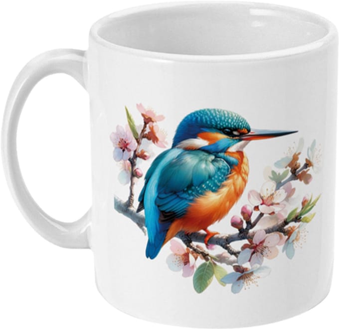 Mok Love Birds | Ijsvogel - Kersen bloesem | 325ml