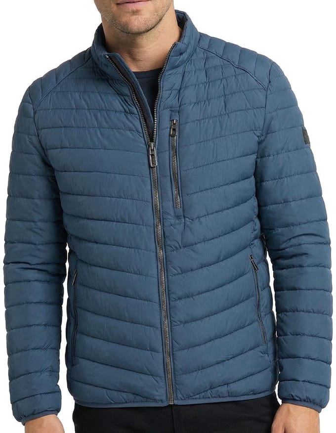 CASA MODA comfort fit tussenjas - donkerblauw - wit