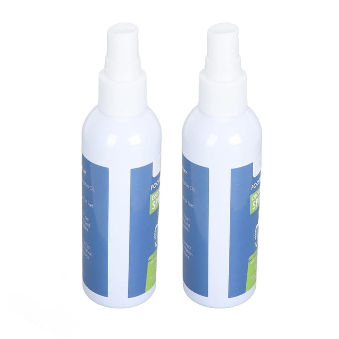 100ml x 2 Voetgeurverwijderaar Draagbare Multifunctionele Verkoelende Voetdeodorant Spray voor Thuis gray
