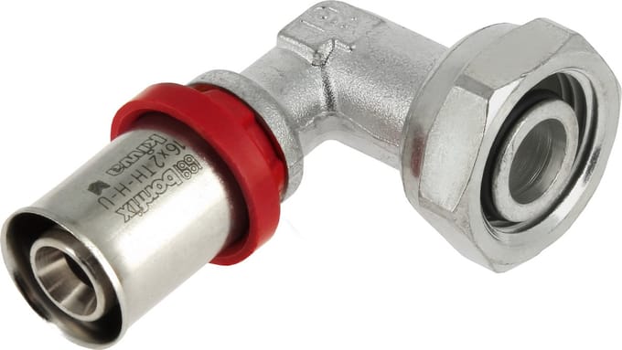 Bonfix Perskoppeling - Alu-pers - Kniekoppeling voor inbouwreservoir - 1/2 x 16mm