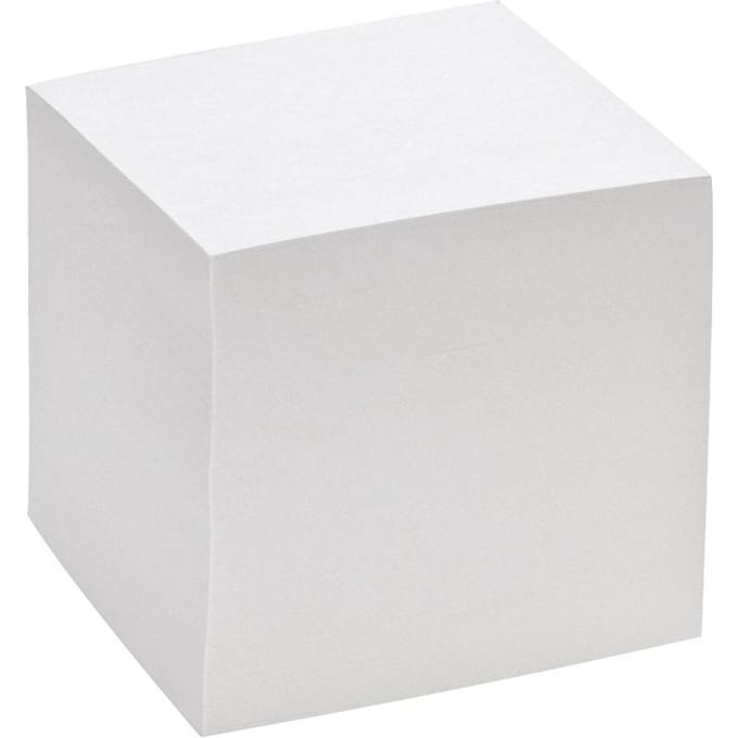 Blocnote, 9 x 9 x 9 cm - Wit