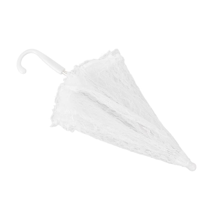 Parapluie en dentelle blanc pour mariage, broderie, décoration de scène white
