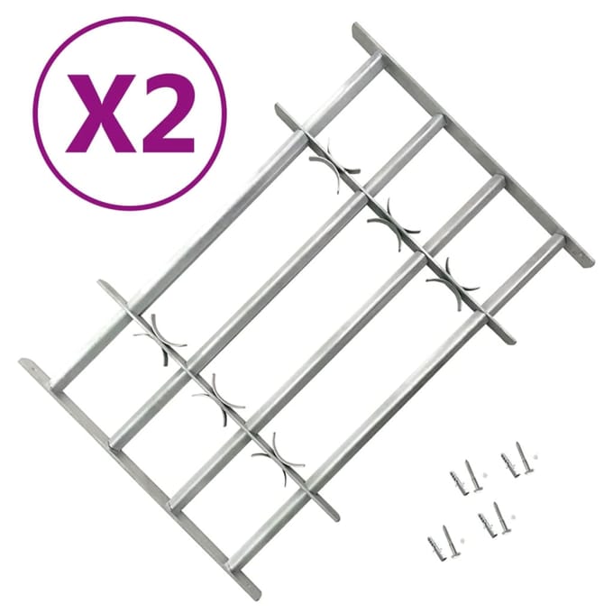 vidaXL - Raambeveiligingen - verstelbaar - 2 - st - 1000-1500 - mm
