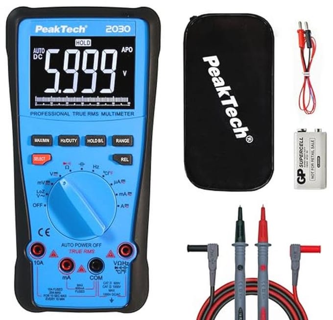 Digitale multimeter 6000 counts – True RMS tot 1000V voor professioneel gebruik