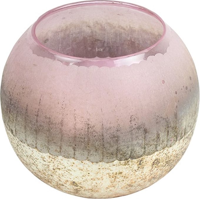 Theelichth convex ro Katica XL roze