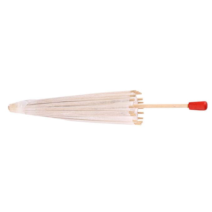 Witte Kleur Papier Decoratieve Paraplu Parasol School Decor Foto Requisiet (20 cm) white