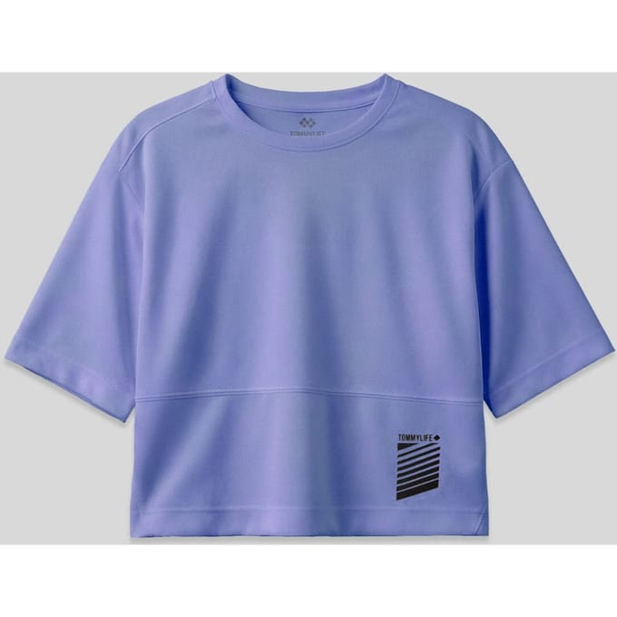 Overgrote Polyester T-shirt met Ronde Hals en Zak
