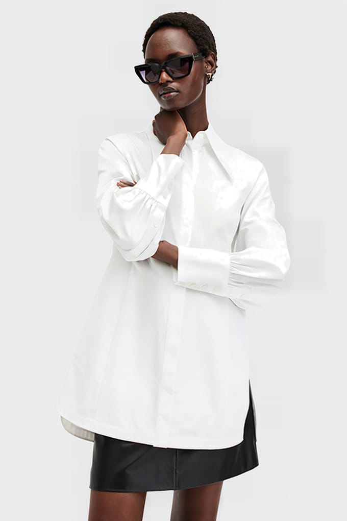 AllSaints Moira Shirt White Taglia: 2 | Magliette intime Outlet | Donna | Bianco