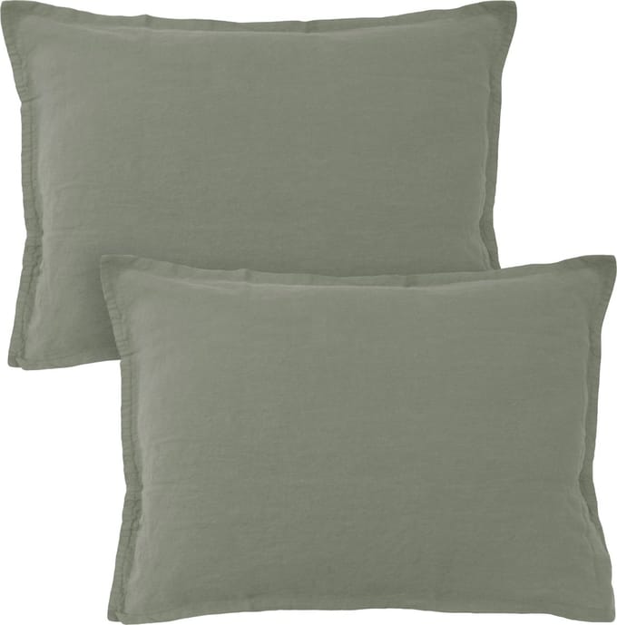 Matt & Rose Set Kussenslopen Mosgroen - 50 x 70 cm - 100% Linnen