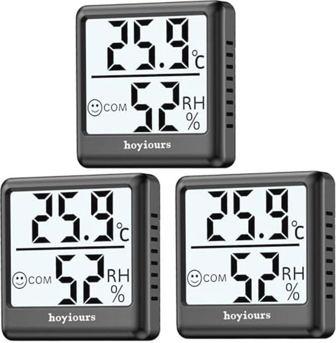 Digitale Thermometer Hygrometer voor Binnen met Groot LCD-Scherm en Smiley-Indicator