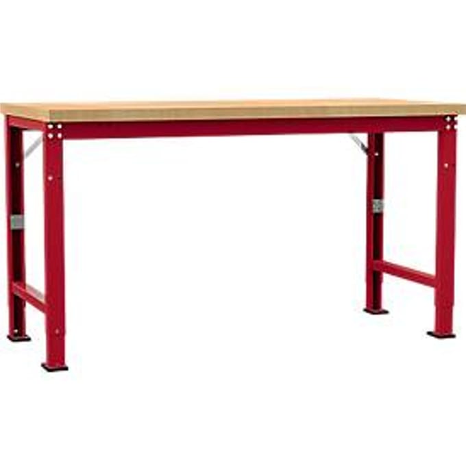 Manuflex werkbank Profi speciaal, tafelblad multiplex, 1750 x 700 mm, robijnrood