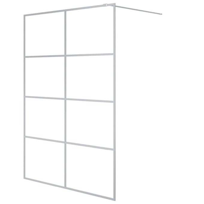 vidaXL - Inloopdouchewand - 140x195 - cm - transparant - ESG-glas - zilverkleurig