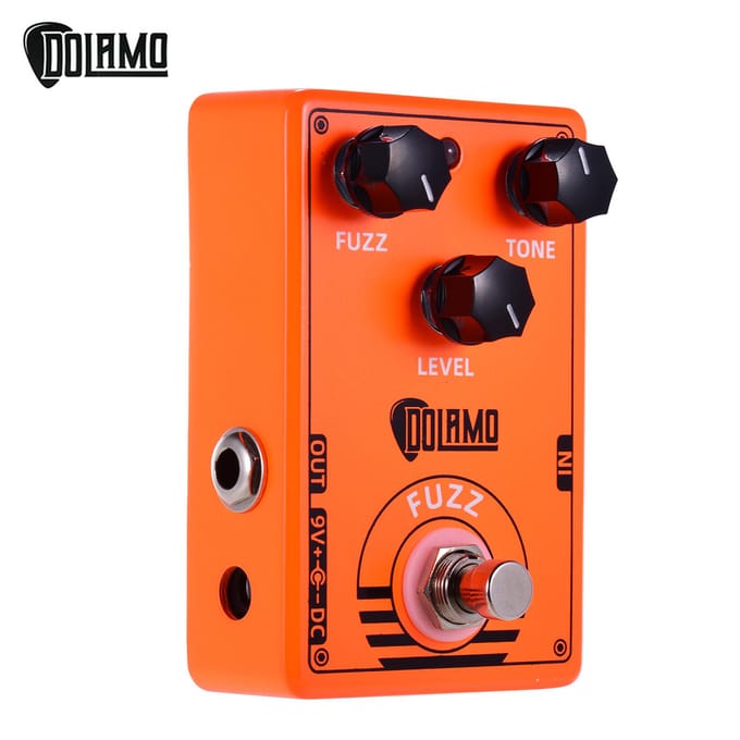 Dolamo D-2 FUZZ Gitaareffectpedaal met True Bypass voor elektrische gitaar oranje