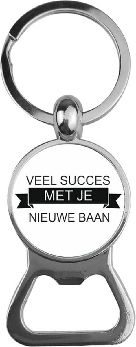 Bieropener Glas -  Veel Succes Met Je Nieuwe Baan