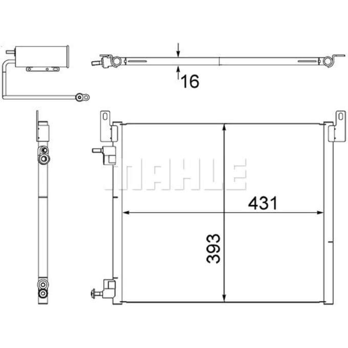 Condensator, airconditioning MAHLE AC 499 000S