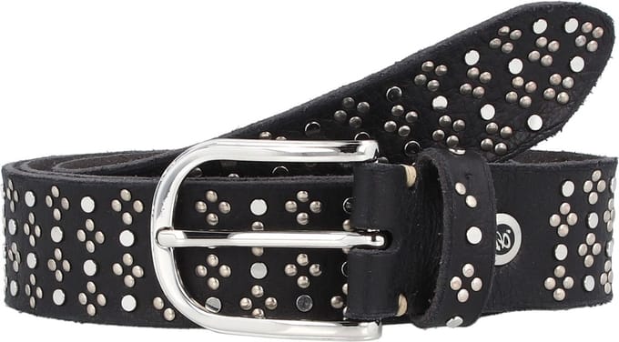 b.belt Studded riem leer
