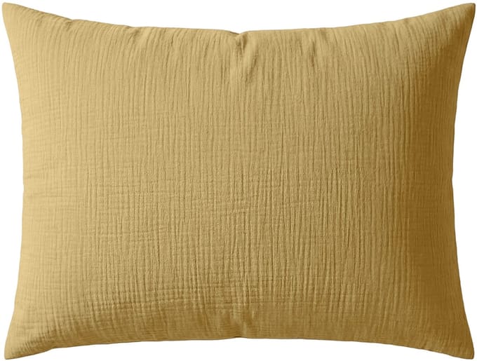 Zelesta Deluxe Katoen Mousseline Kussensloop Set Van 2 - Oker 80x80cm