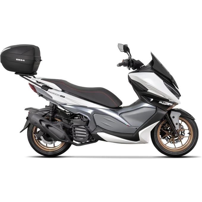 Shad Malaguti Madison 125 Topkoffer Achtermontage Zilver