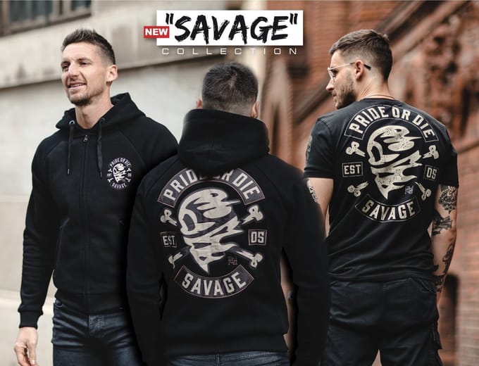 Hoodie PRiDEorDiE SAVAGE Zwart - S