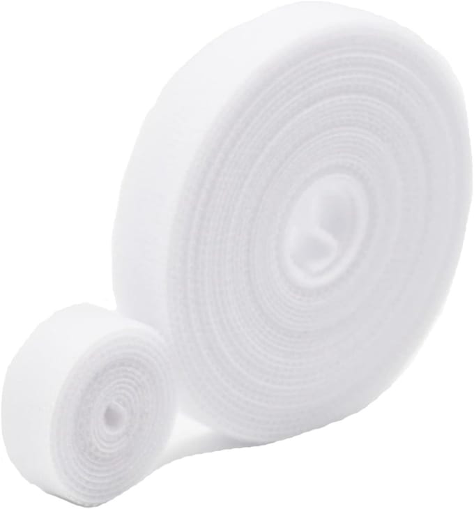Klittenband Kabelbinders voor Kabelbeheer, 2 cm Breed, Wit - Sterke Bevestiging en Herbruikbaar