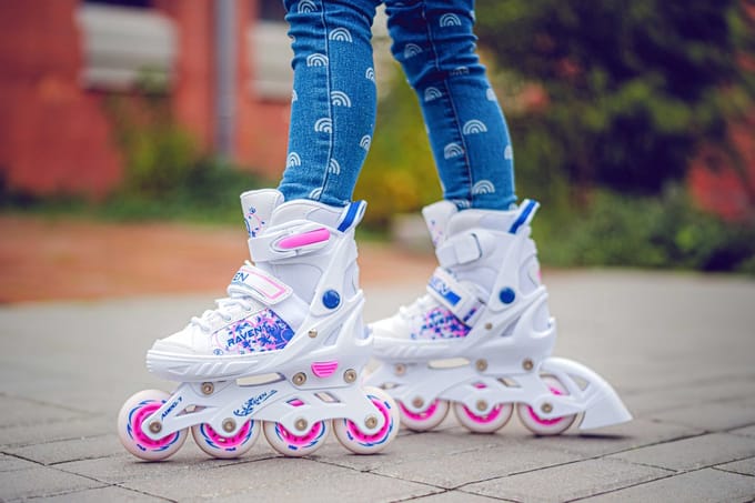 RAVEN Meia 3w1 Inline Skates/Schoenen, Maat 35-39, LED Wiel