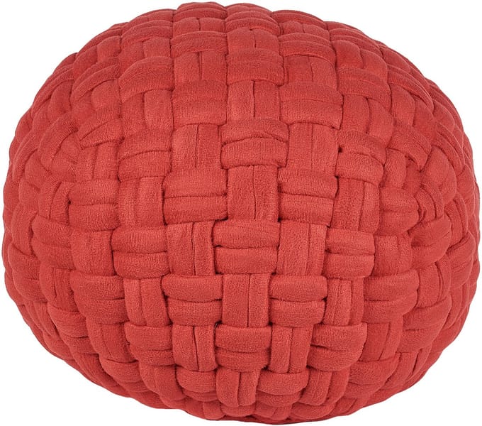 HOPA - Poef - Rood - 45 cm - Fluweel