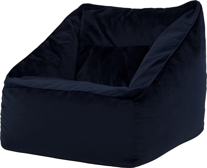 icon - Natalia XL Zitzak Fauteuil - Velours - Middernachtblauw