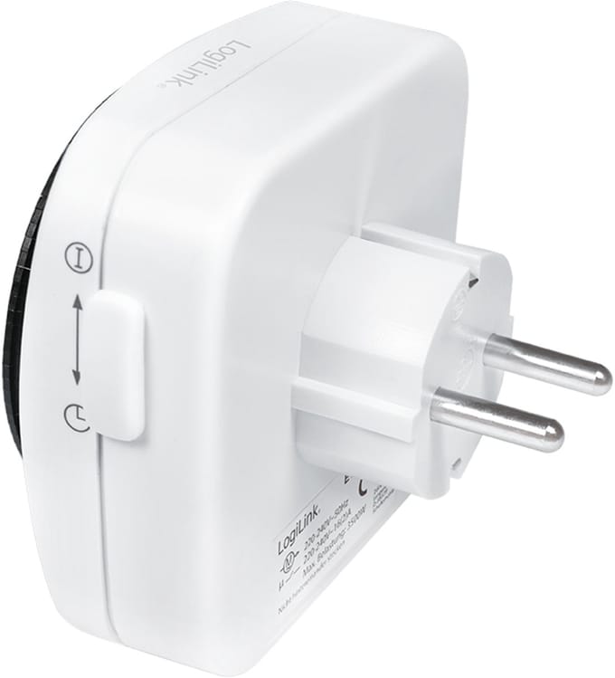 LogiLink mechanische tijdschakelklok voor binnentoepassing, wit