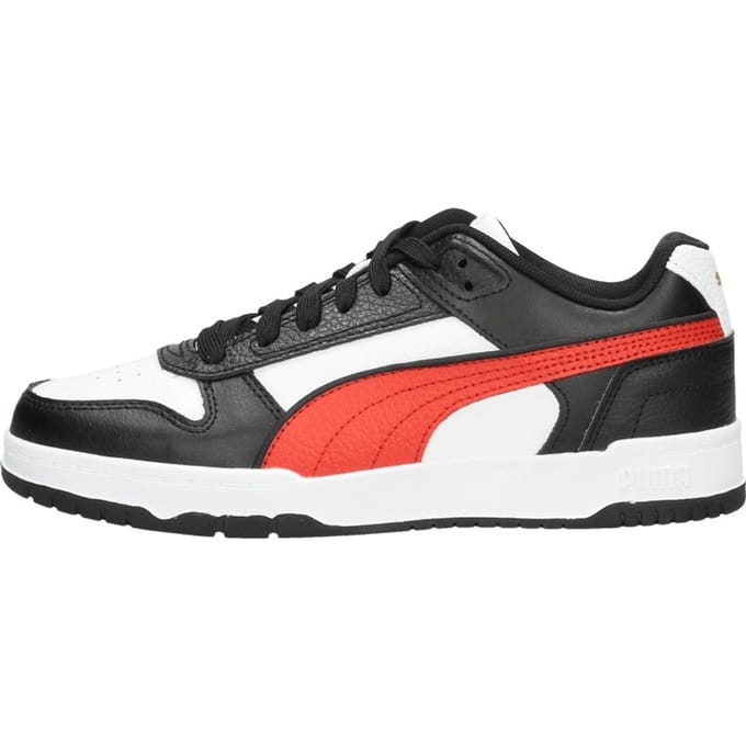 PUMA RBD Game Low Jr Unisex Sneakers - White/ForAllTimeRed/Black/Gold