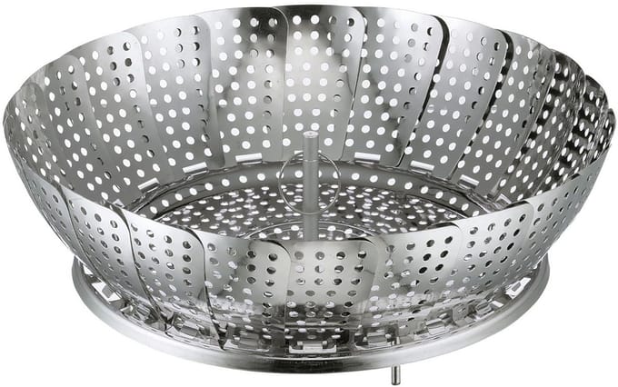 Stoominzet - Kookmand - Gezond Koken - Inklapbaar - 20 cm - Zilver
