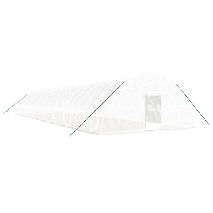 vidaXL - Tuinkas - met - stalen - frame - 132 - m² - 22x6x2,85 - m - wit