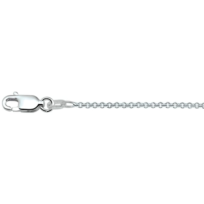 Zilveren Collier anker rond 1 1018849 50 cm