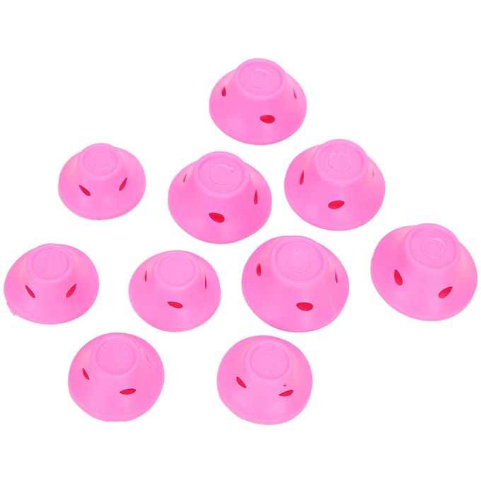 Haarkrullers Zonder Hitte Rubber Roze Zonder Clip Haarkrullers Styling Golvend Kapsel Tool pink
