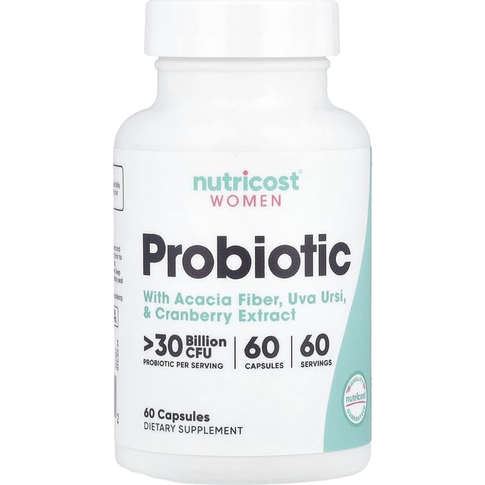 Nutricost, femmes, probiotique, 30 milliards d'UFC, 60 capsules