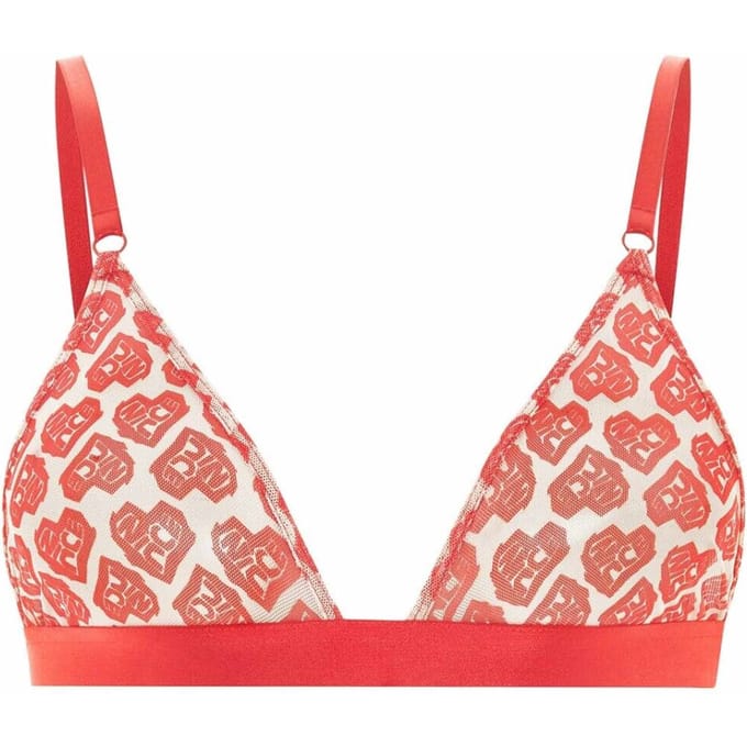 Nicce Verstelbaar Wit/Rood AOP Hart Dames Triangle Bralette 211 2 15 09 0469