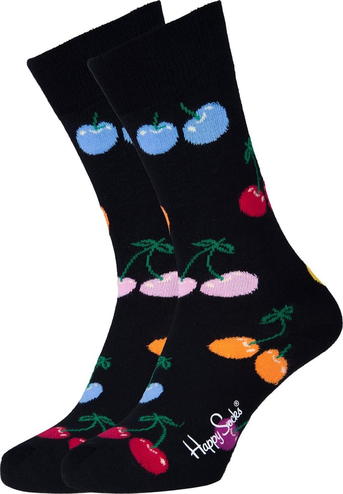 Happy Socks - Cherry - zwart multi - Unisex - Maat 41-46